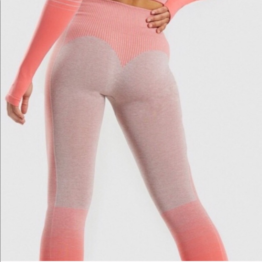 Gymshark Amplify peach coral leggings size S New